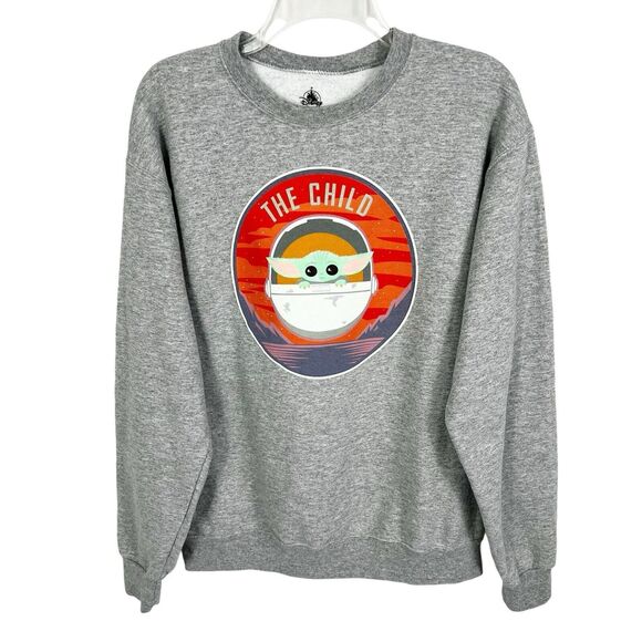 Star Wars The Child Gray Pullover Unisex Sweatshirt Mandalorian Men’s Medium - Picture 1 of 8